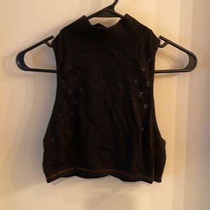 Savage X Fenty Knit Crop Top w/ Sparkly Trim - Size Small. Never worn, like new!
